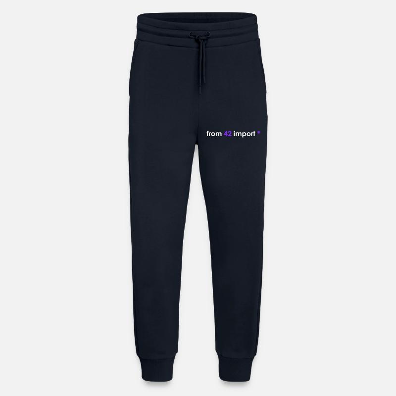 Import 42 Blanc - Pantalon de jogging bio décontracté fabriqué en UE - DARK NAVY
