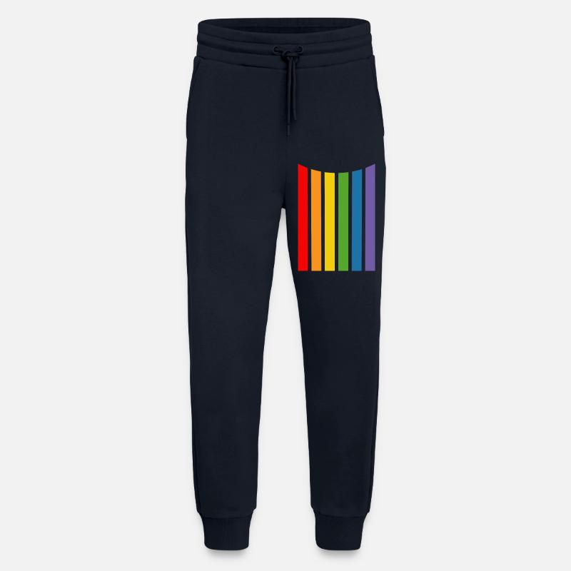 Regenbogenstreifen - Jogginghose - made by SPREAD - DARK NAVY