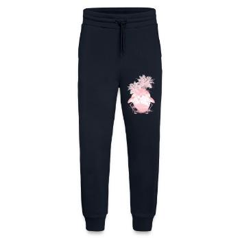 Palm Flamingos Summer Pink - Jogging Pants - made by SPREAD  - DARK NAVY - Front