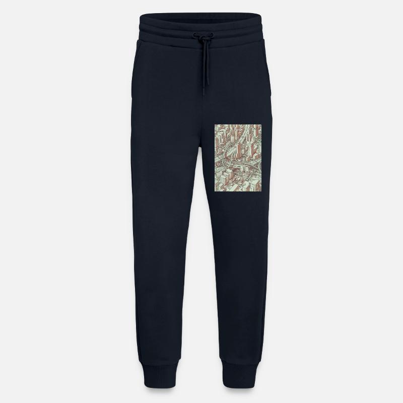 Wireframe Intersection - Jogging Pants - made by SPREAD  - DARK NAVY