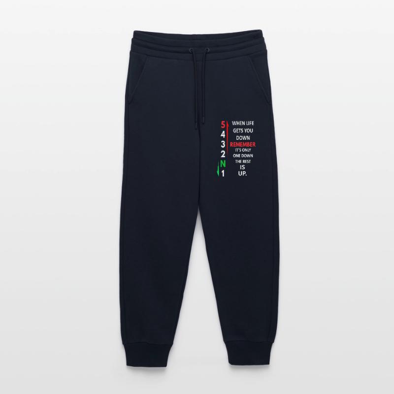 Remember 1 Down 5 Up Motorcycle Shift Pattern Jogging Pants - made by SPREAD 