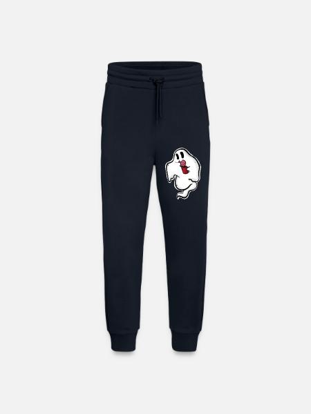 Ghost with donut and cup - Jogging Pants - made by SPREAD - DARK NAVY