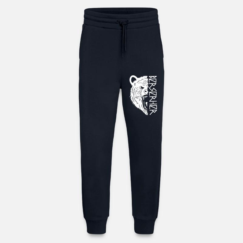 Guerrier ours blanc - Pantalon de jogging bio décontracté fabriqué en UE - DARK NAVY