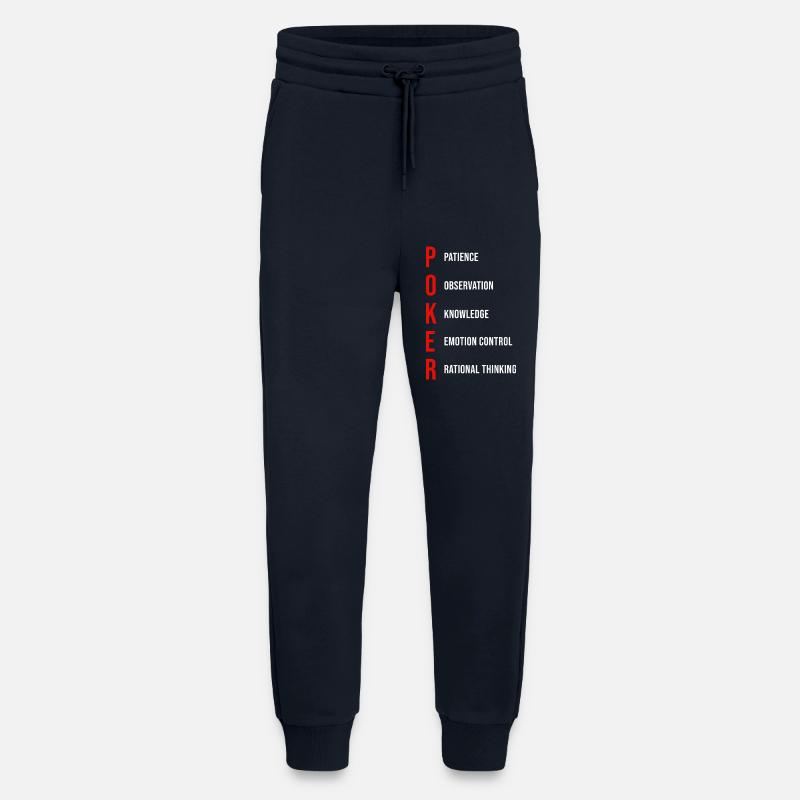 Poker Mentality Patience Observation Knowledge - Jogging Pants - made by SPREAD  - DARK NAVY
