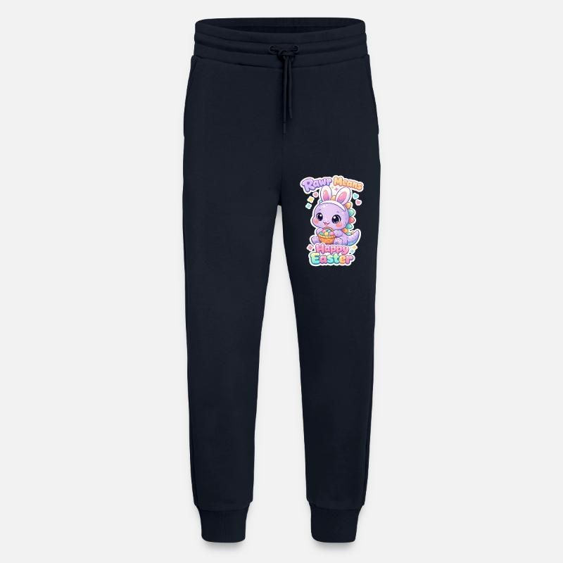Osterhase Dino Rawr Happy Easter T-rex - Jogginghose - made by SPREAD - DARK NAVY