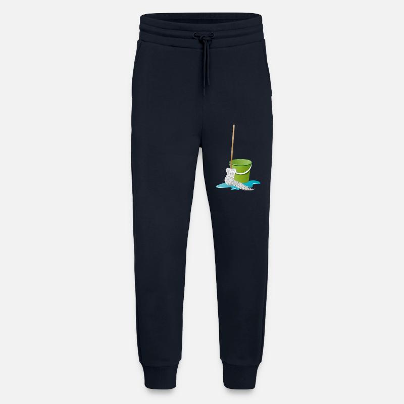 Wischmopp mit Putzeimer Zeit zu Putzen - Jogginghose - made by SPREAD - DARK NAVY