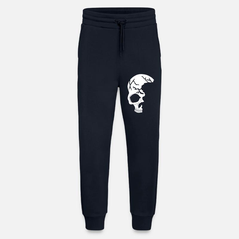 weißer Halbschädel - Jogginghose - made by SPREAD - DARK NAVY