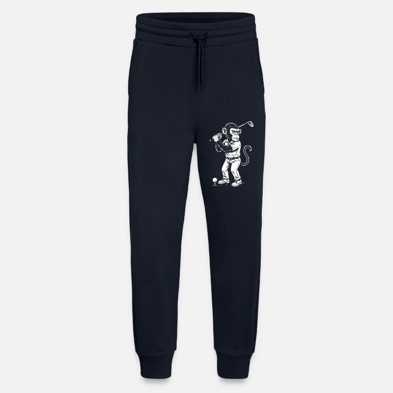 Chimp playing golf gift - Jogging Pants - made by SPREAD  - DARK NAVY