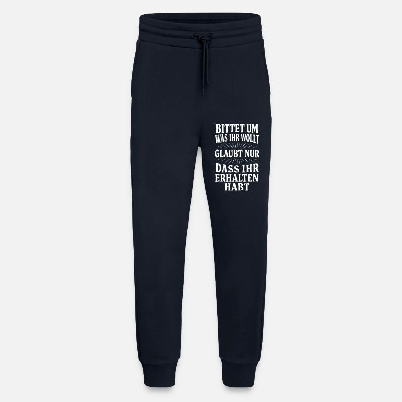 Demande ce que tu veux - Pantalon de jogging bio décontracté fabriqué en UE - DARK NAVY