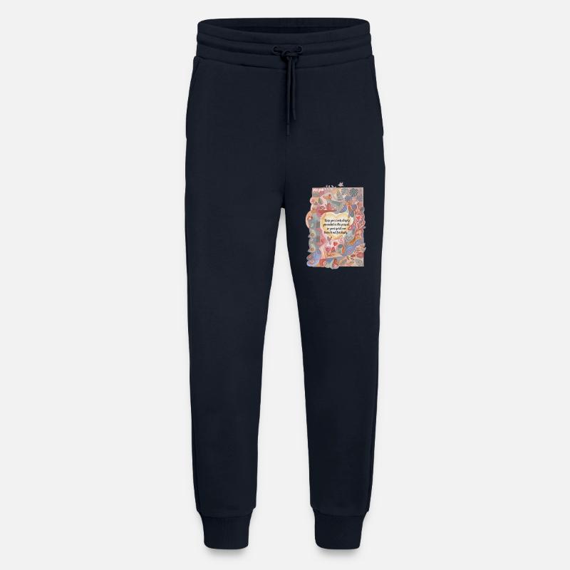 Profondément ancré dans le présent - Pantalon de jogging bio décontracté fabriqué en UE - DARK NAVY