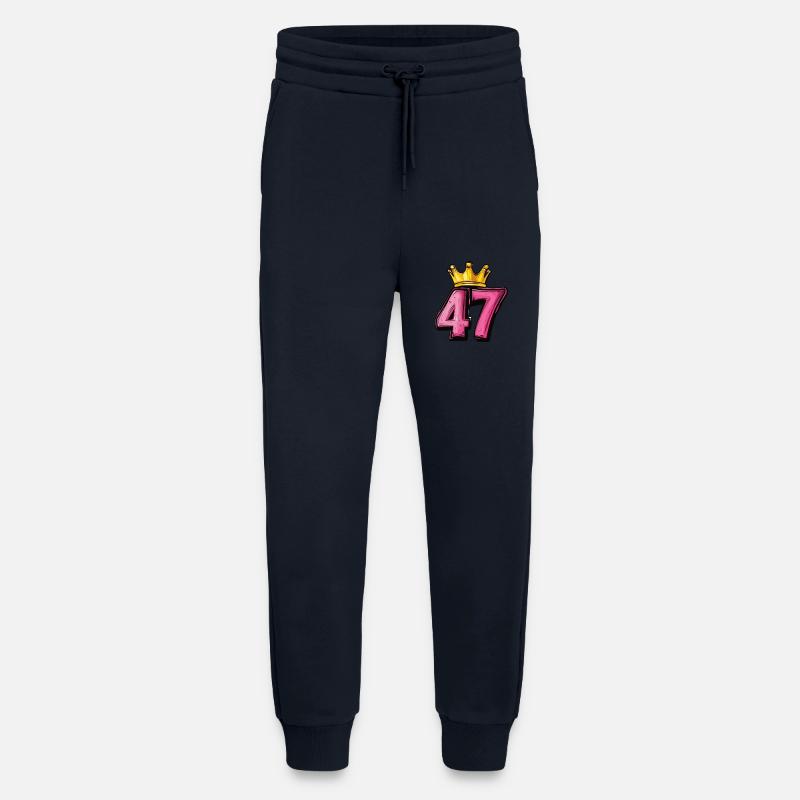 47 Zahl Krone - Jogginghose - made by SPREAD - DARK NAVY