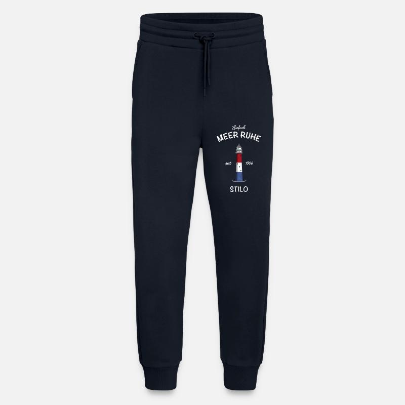 Leuchtturm Stilo, Pommern, Ostsee, Meer Ruhe - Jogginghose - made by SPREAD - DARK NAVY