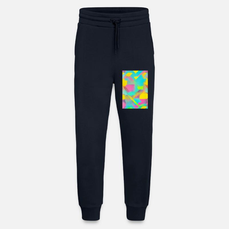 Retro Muster Bunt - Jogginghose - made by SPREAD - DARK NAVY