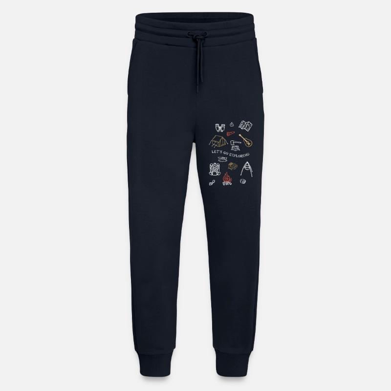 Camping Adventure Outline Design - Jogging Pants - made by SPREAD  - DARK NAVY