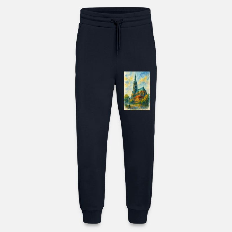 Gothic church in impressionist style - Jogging Pants - made by SPREAD  - DARK NAVY