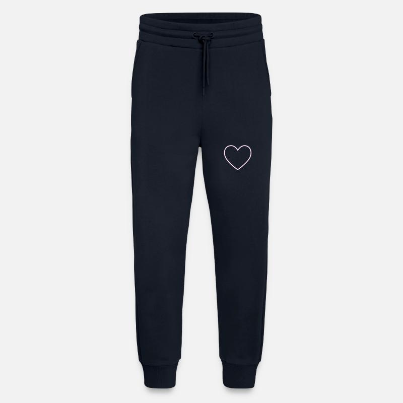 Rosa Neon-Herz-Umriss - Jogginghose - made by SPREAD - DARK NAVY