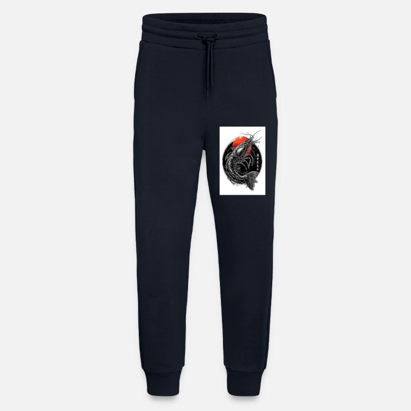 Crimson Ink Shrimp in Circle - Jogging Pants - made by SPREAD - DARK NAVY