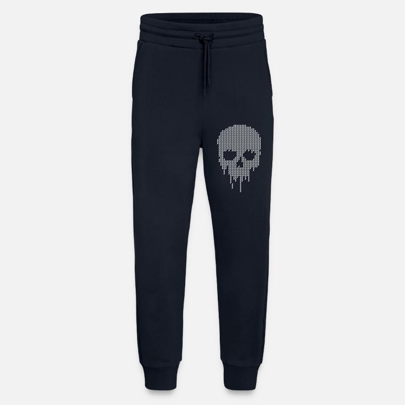 Dripping Pixel Skull - Jogging Pants - made by SPREAD  - DARK NAVY
