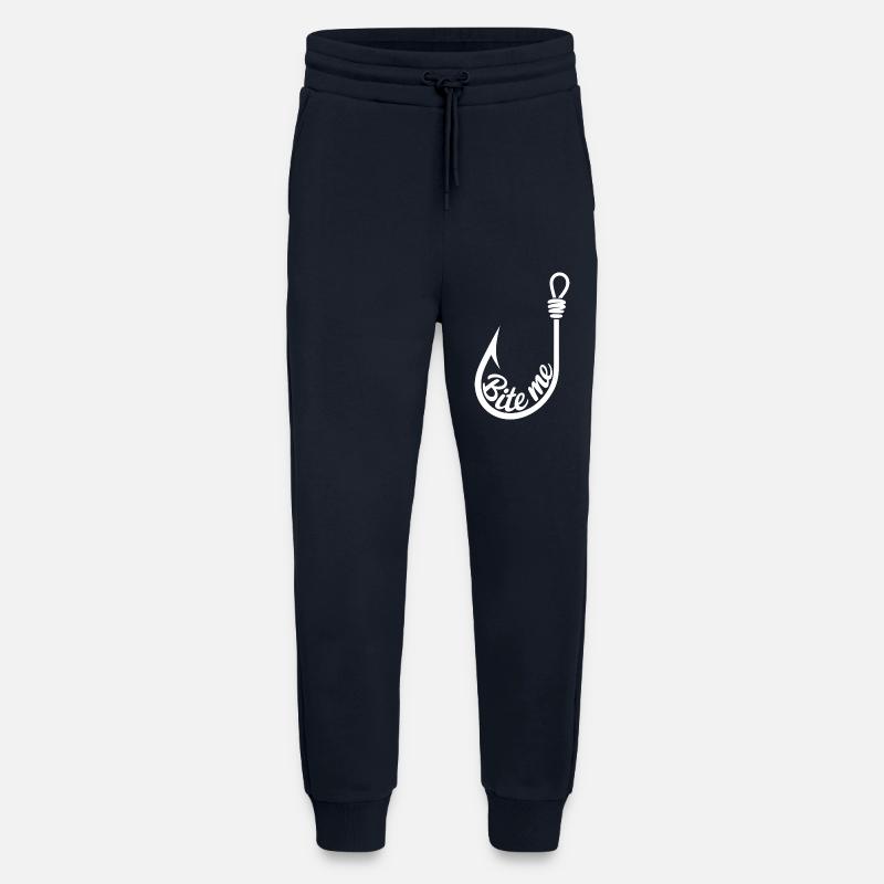 Bite Me Lure Hook Design - Jogging Pants - made by SPREAD  - DARK NAVY