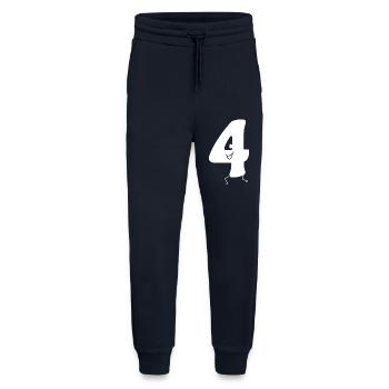 Funny Four: Minimalist Numeral 4 | Fourth - Jogging Pants - made by SPREAD  - DARK NAVY - Front