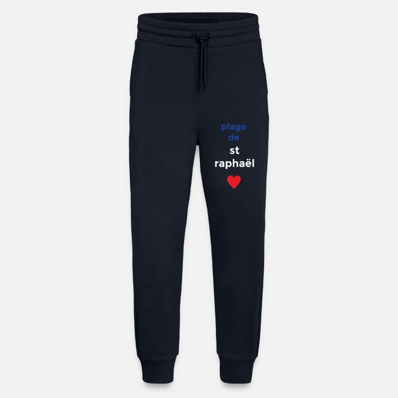Plage de rêve de Saint-Raphaël - Pantalon de jogging bio décontracté fabriqué en UE - DARK NAVY