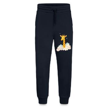 Douce girafe au-dessus des nuages – Motif onirique - Pantalon de jogging bio décontracté fabriqué en UE - DARK NAVY - Devant