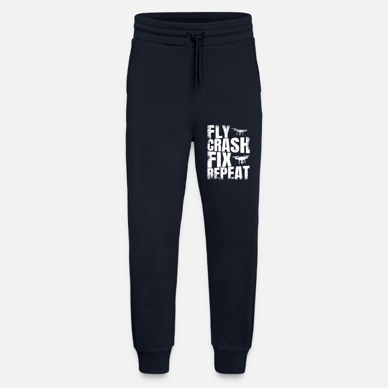 Fly_Crash_Fix_Repeat - Jogging Pants - made by SPREAD  - DARK NAVY
