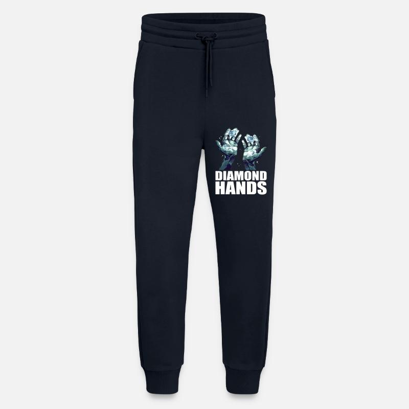 Commerce de mains de diamants - Pantalon de jogging bio décontracté fabriqué en UE - DARK NAVY