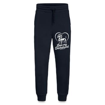 Dackel Herz Liebe Shirt - Jogginghose - made by SPREAD - DARK NAVY - Vorne