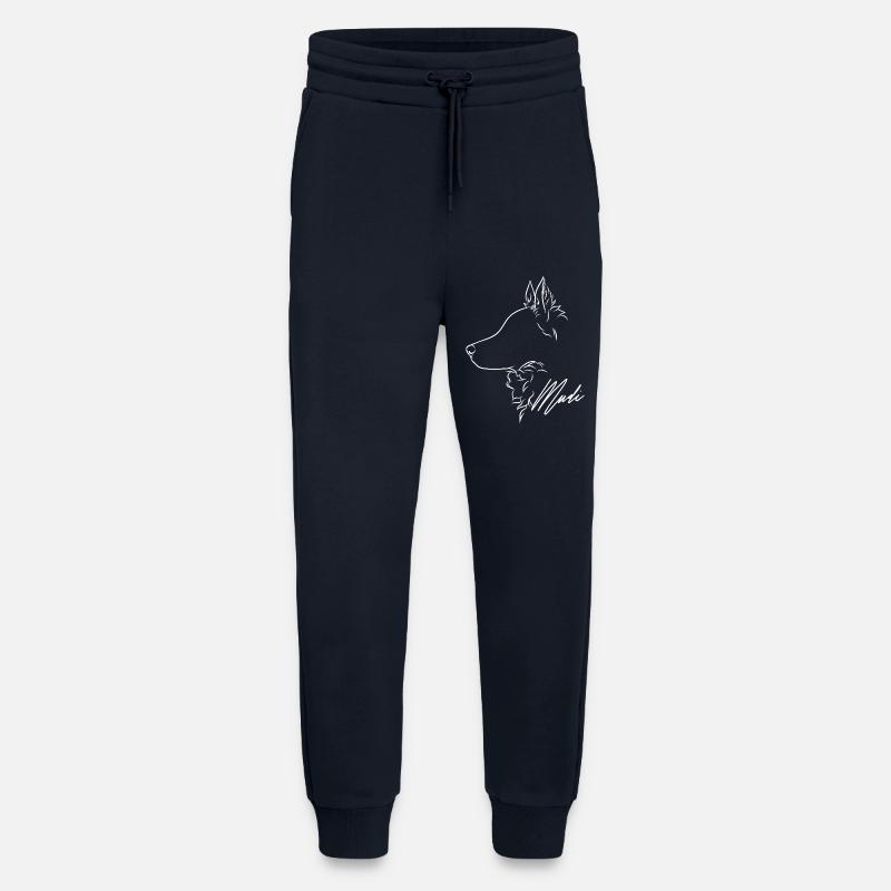 Mudi Profile Chien Chien Wilsigns - Pantalon de jogging bio décontracté fabriqué en UE - DARK NAVY
