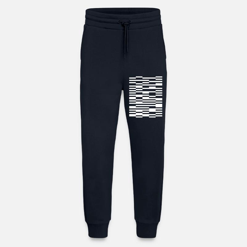 geometric lines pattern design T-Shirt - Jogging Pants - made by SPREAD  - DARK NAVY