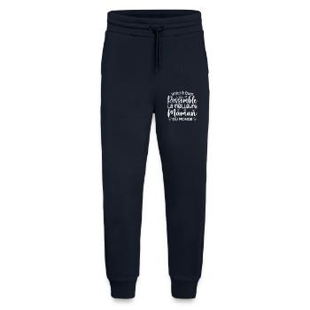 Cadeau Meilleure Maman du Monde Cadeau Super Maman - Pantalon de jogging bio décontracté fabriqué en UE - DARK NAVY - Devant