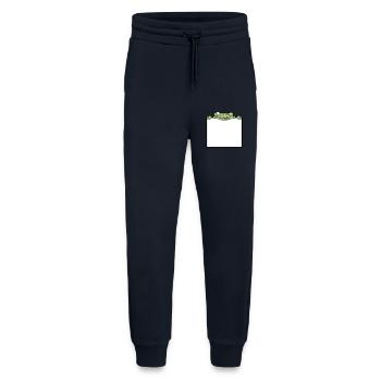 bouclier de grenouille cacher texte de texte écrire mau - Pantalon de jogging bio décontracté fabriqué en UE - DARK NAVY - Devant