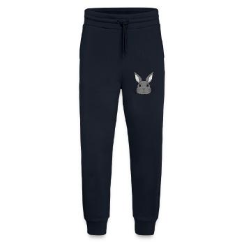 Mignon petit visage de lapin - Pantalon de jogging bio décontracté fabriqué en UE - DARK NAVY - Devant
