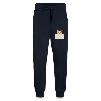 Schild zeigender braver Hund - Jogginghose - made by SPREAD - DARK NAVY - Vorne