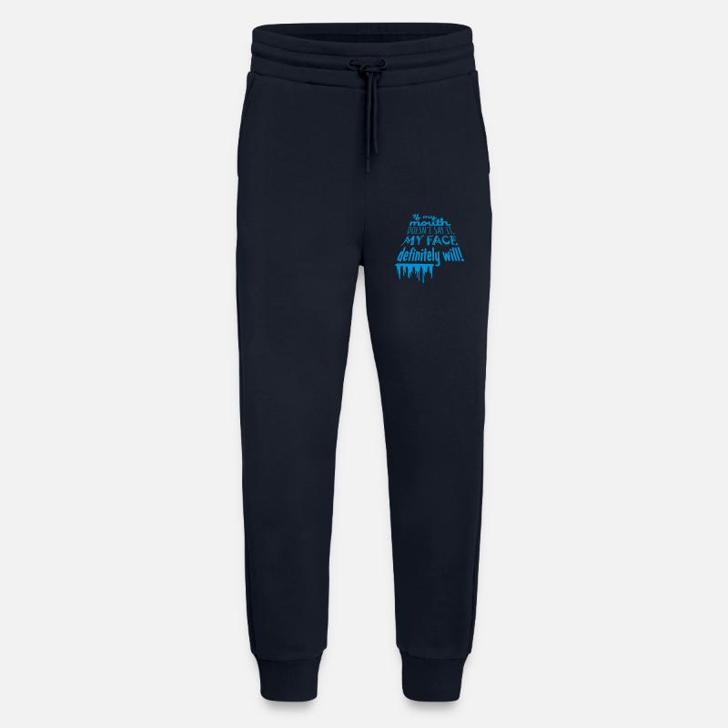 my face definitely will - Jogging Pants - made by SPREAD - DARK NAVY