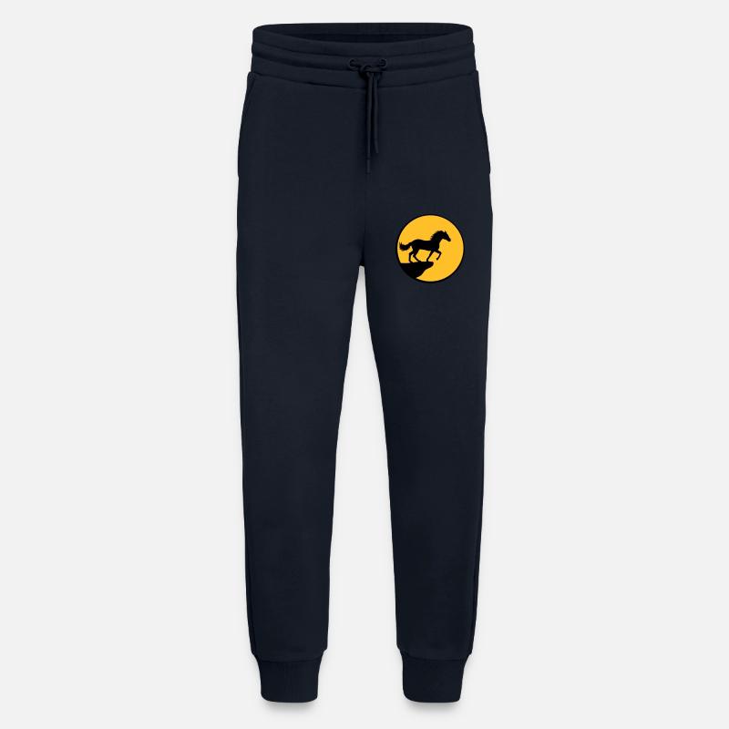 Standing Horse Cliff Moon - Pantalon de jogging bio décontracté fabriqué en UE - DARK NAVY