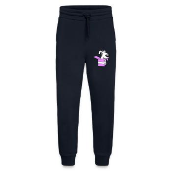 Hund Geschenk Box Lustig Verrückt Überraschung Fun - Jogginghose - made by SPREAD - DARK NAVY - Vorne