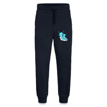 2 Chenille Famille Maman Papa Enfant Bébé Père Mère - Pantalon de jogging bio décontracté fabriqué en UE - DARK NAVY - Devant