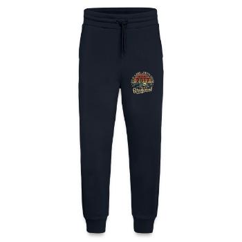 Août 2017 Cadeau Anniversaire 2017 Légendes Août - Pantalon de jogging bio décontracté fabriqué en UE - DARK NAVY - Devant