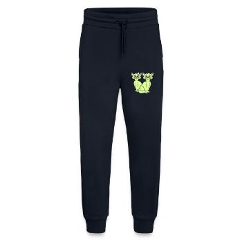 Zwei Katzen Paar 2 Romantisches verliebtes Pärchen - Jogginghose - made by SPREAD - DARK NAVY - Vorne