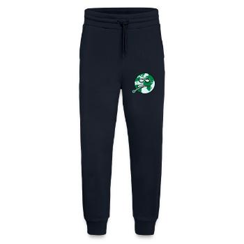 virus de la terre virus bactéries thermomètre l'humanité - Pantalon de jogging bio décontracté fabriqué en UE - DARK NAVY - Devant
