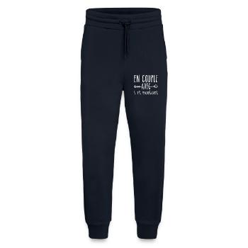 En Couple avec Bonbons, cadeau Fans de Bonbons - Pantalon de jogging bio décontracté fabriqué en UE - DARK NAVY - Devant