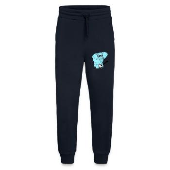 éléphant jouant guitare musique groupe de fête guitariste - Pantalon de jogging bio décontracté fabriqué en UE - DARK NAVY - Devant