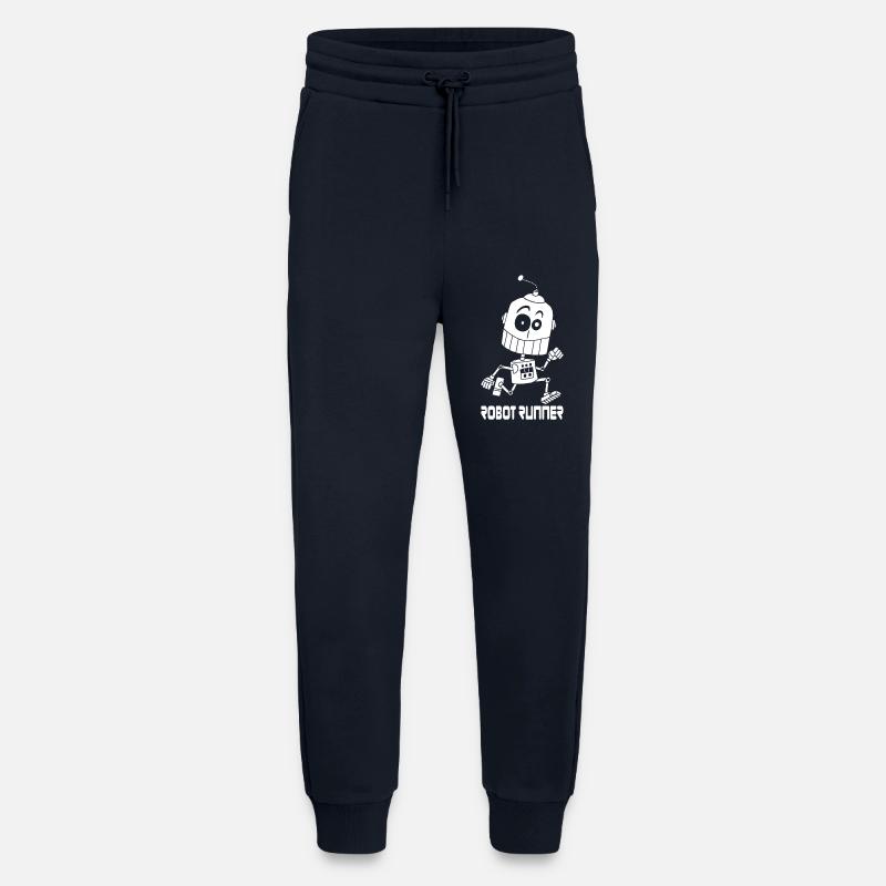 White Robot Runner - Jogging Pants - made by SPREAD  - DARK NAVY