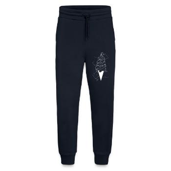 Cornet de crème glacée Dessin - Pantalon de jogging bio décontracté fabriqué en UE - DARK NAVY - Devant