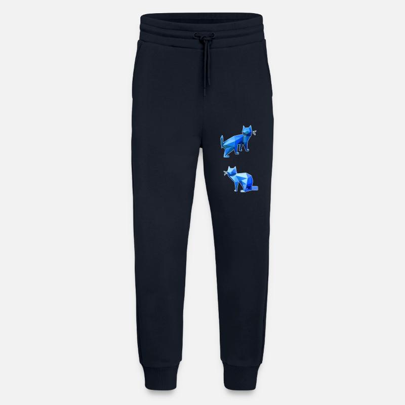 Blaues Polygon-Katzen-Duo - Jogginghose - made by SPREAD - DARK NAVY