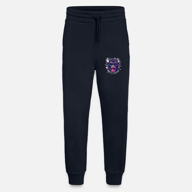 Monkey Birthday Funny Party - Jogging Pants - made by SPREAD  - DARK NAVY