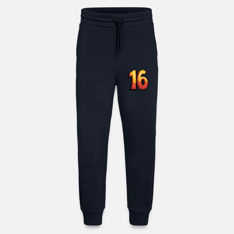 16 Zahl Comic - Jogginghose - made by SPREAD - DARK NAVY