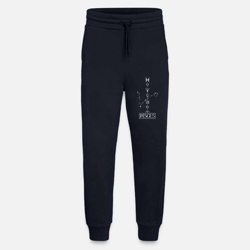 Pisces - Fische Sternzeichen - weiss - Jogginghose - made by SPREAD - DARK NAVY